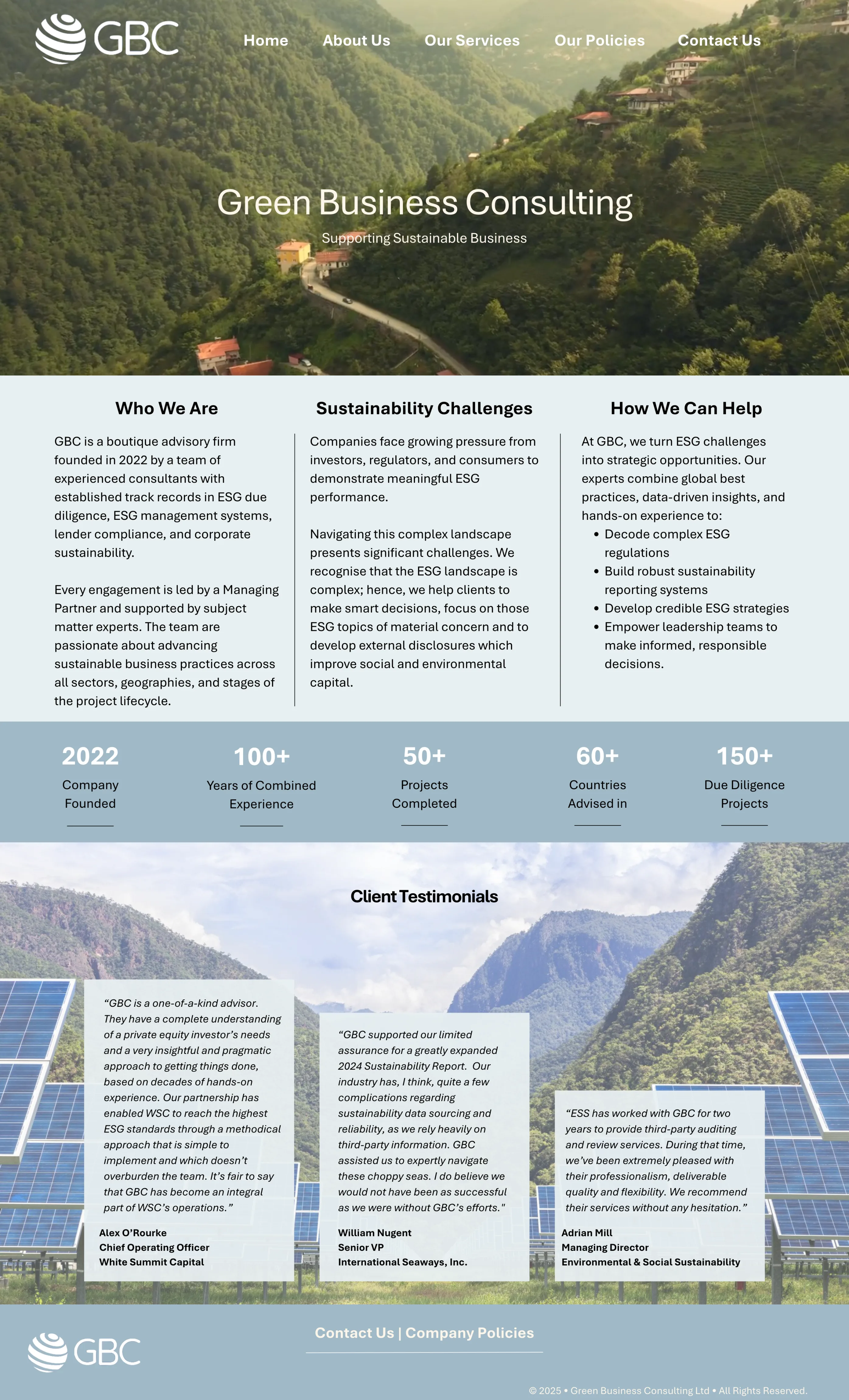 GBC website before redesign in Canva