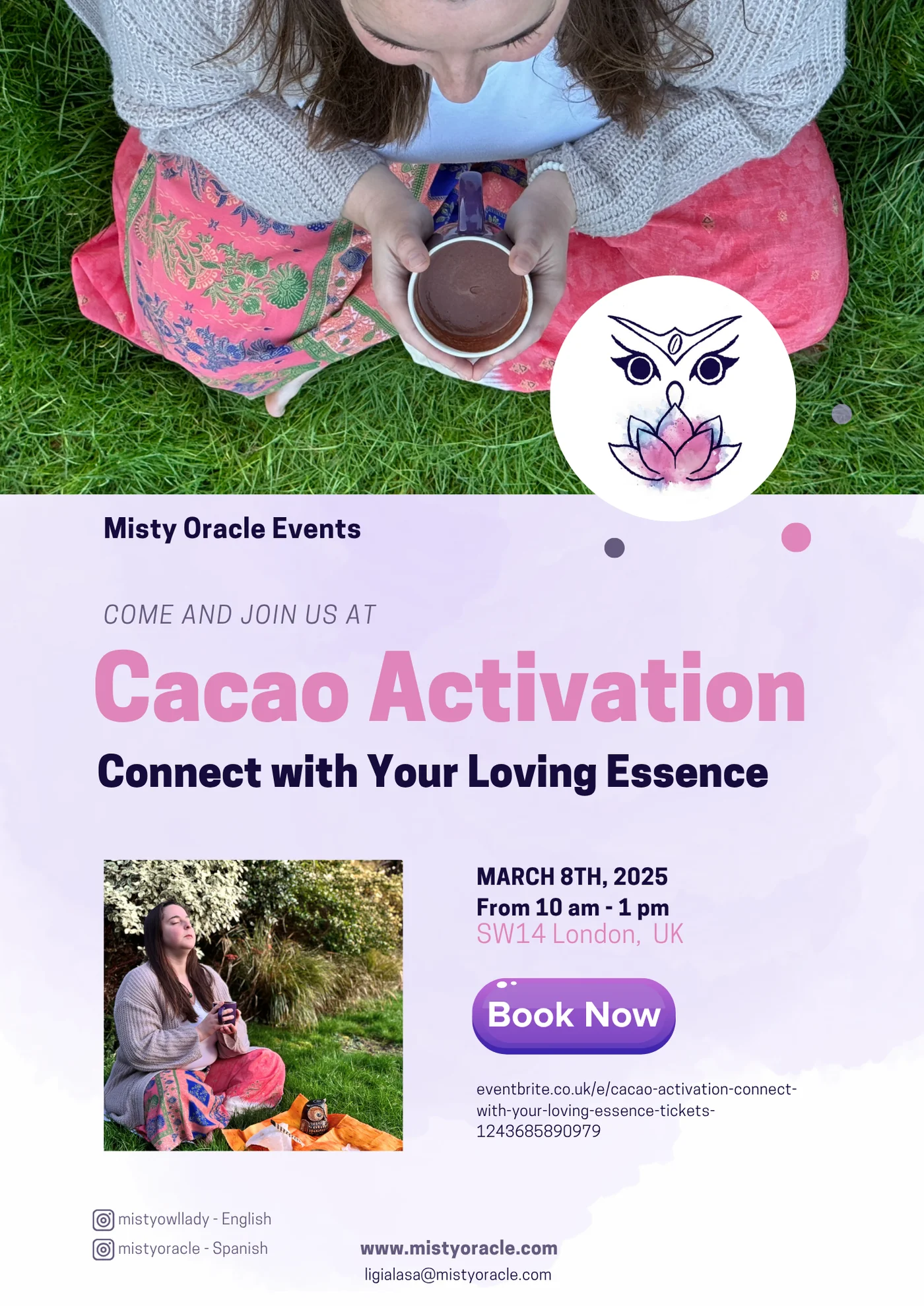 Misty Oracle Cacao Activation Event Artwork