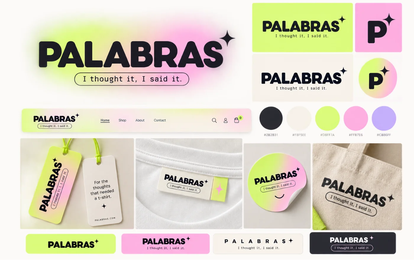 Palabras Shop Brand Identity
